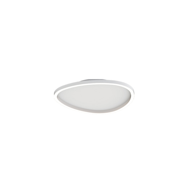 Lea 40cm Integrated Led Semi Flush Ceiling Light Sandy White LED 3000K Dimmable - image 1