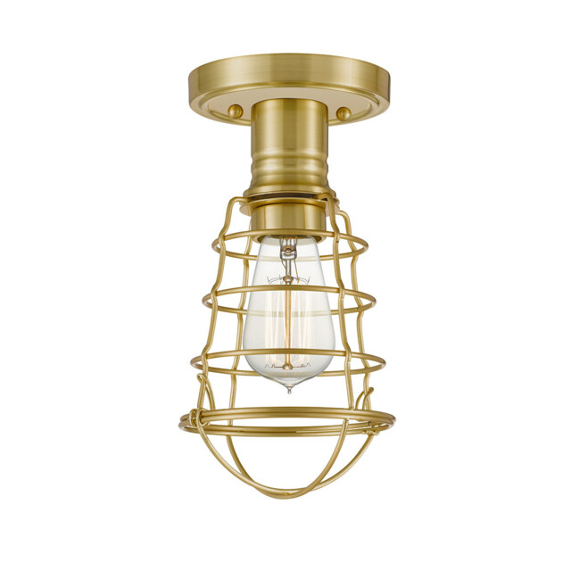 Quoizel Mixon Semi Flush Ceiling Light Brushed Brass - image 1
