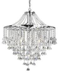 Dorchester 5 Light Chandelier Chrome Finish, E14 - thumbnail 1