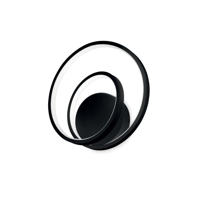 Oz LED Decorative Swirl Integrated LED Wall Light Black, 3000K - image 1