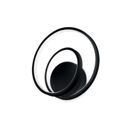 Oz LED Decorative Swirl Integrated LED Wall Light Black, 3000K