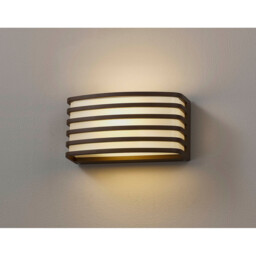 Kiantone Outdoor Wall Lamp, E27, IP54, Matt Brown, Opal PC Shade - thumbnail 3