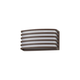Kiantone Outdoor Wall Lamp, E27, IP54, Matt Brown, Opal PC Shade - thumbnail 5