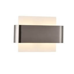 Damo Flush Wall Light, 2 Light G9, White Base with Satin Nickel Centre Band - thumbnail 5
