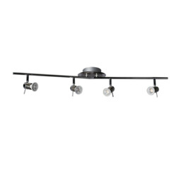 Aries 4 Light Bathroom Chrome, Satin Silver IP44, GU10 - thumbnail 2
