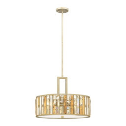 Gemma 3 Light Ceiling Pendant Silver Leaf, E27
