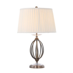 Aegean 1 Light Table Lamp Aged Brass, E27 - thumbnail 1