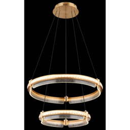 Blondie Twin Ring Pendant Ceiling Light Gold Colors K5 Crystals 2x LED Dimmable 2700-6000K Remote Control - thumbnail 5
