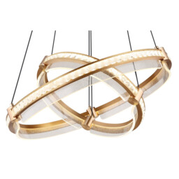 Blondie Twin Ring Pendant Ceiling Light Gold Colors K5 Crystals 2x LED Dimmable 2700-6000K Remote Control - thumbnail 3
