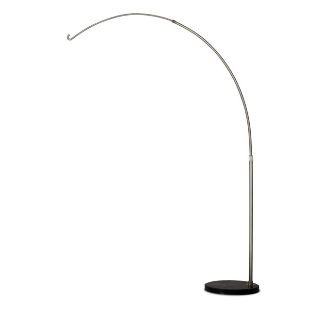 Kinke Long Reach Arch Floor Stand With Hook, Stainless Steel, Black Marble NON ELECTRIC - image 1