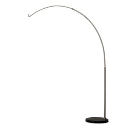 Kinke Long Reach Arch Floor Stand With Hook, Stainless Steel, Black Marble NON ELECTRIC - thumbnail 1