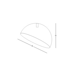 Maris 50cm Semi Flush Ceiling Light White Matt - Golden Leaf 1ΧΕ27 - thumbnail 2