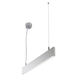 Kingsley Pendant 600mm 25W Silver Anodised & Frosted
