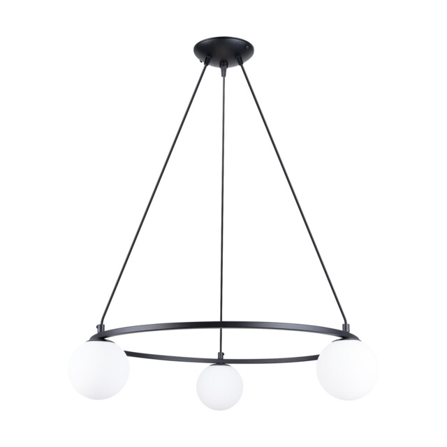 Yoli Modern Globe Pendant Ceiling Light Black 3x G9 - image 1