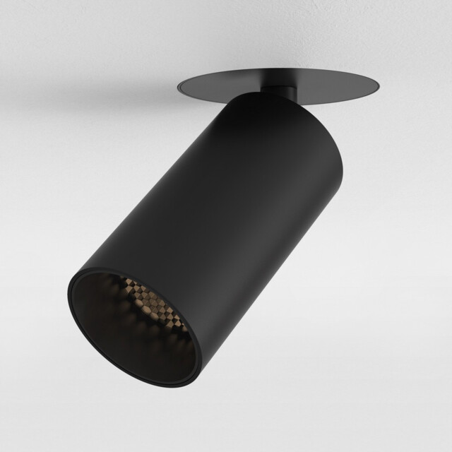 Can 50 Flush Fire-Rated AC Integrated LED Module Spotlight Matt Black