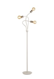 Benton Flexible Floor Lamp, 3 Light E27 Satin White, Satin Nickel