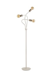 Benton Flexible Floor Lamp, 3 Light E27 Satin White, Satin Nickel - thumbnail 3