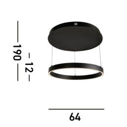 Layla Gesture Control Pendant Black, Opal Acrylic - thumbnail 3