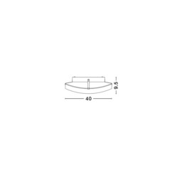 Giorno 40cm Flush Ceiling Light Alabaster Glass Chrome Metal LED E27 - thumbnail 2