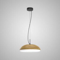 Kazz Pendant 38cm Round, 4 x E27 (Max 20W LED), Wood - thumbnail 2