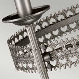 Crown Chandelier 3 Light Iron Finish, E14 - thumbnail 3
