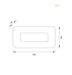 Fusion Wall Lamp Rectangular 6W LED 4000K, 540lm, Aluminium, Acrylic - thumbnail 2