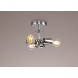 Baymont 24cm Polished Chrome 3 Light E27 Universal Drop Flush , Suitable For A Vast Selection Of Shades - thumbnail 2