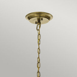 Waverly 3 Light Chandelier, Natural Brass, E27 - thumbnail 2