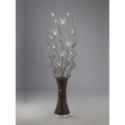 (DH) Kristal Floor Lamp 7 Light G4 Polished Chrome/Coffee/Silver/Crystal, NOT LED/CFL Compatible - thumbnail 2