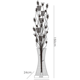 (DH) Kristal Floor Lamp 7 Light G4 Polished Chrome/Coffee/Silver/Crystal, NOT LED/CFL Compatible - thumbnail 3