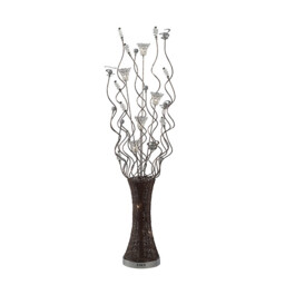 (DH) Kristal Floor Lamp 7 Light G4 Polished Chrome/Coffee/Silver/Crystal, NOT LED/CFL Compatible