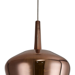 Elsa Assembly Pendant (WITHOUT PLATE) With Inverted Bell Shade, 1 Light E27, Copper Glass With Frosted Inner Cone - thumbnail 3