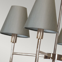 Lucerne 4 Light Pendant Chandelier with Grey Shade - thumbnail 3