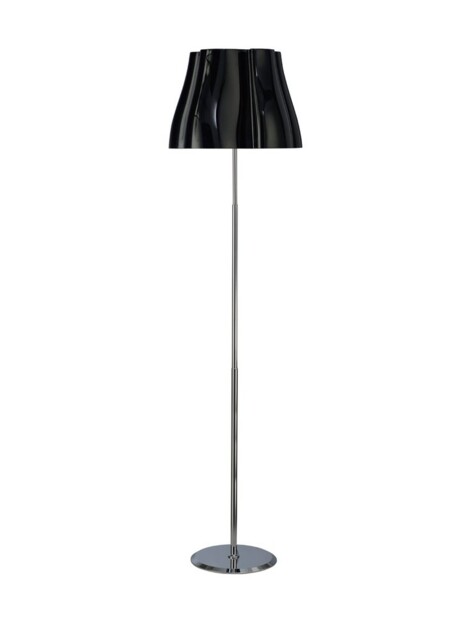 Miss Floor Lamp 3 Light E27, Gloss Black, Polished Chrome - image 1