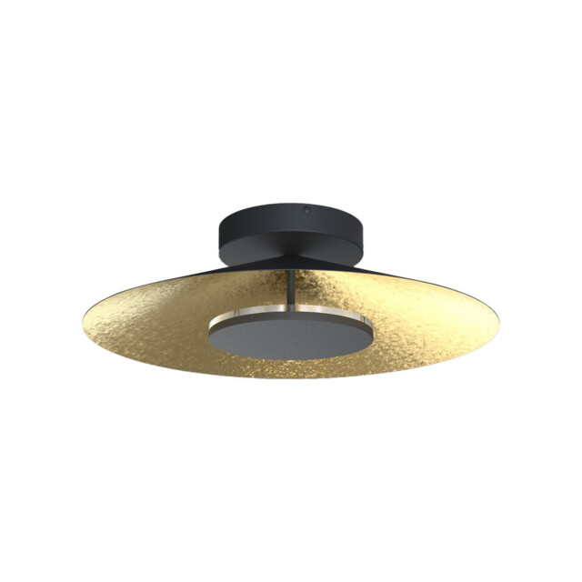 Orion Ceiling 55cm Round, 24W LED, 3000K, 1680lm, Gold Leaf/Black, 3yrs Warranty - image 1
