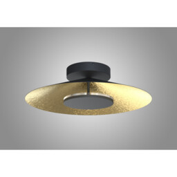 Orion Ceiling 55cm Round, 24W LED, 3000K, 1680lm, Gold Leaf/Black, 3yrs Warranty - thumbnail 2