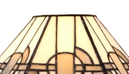 Ithaca 2 Light Uplighter Ceiling Pendant E27 With 30cm Tiffany Shade, White, Grey, Black, Clear Crystal, Aged Antique Brass - thumbnail 3