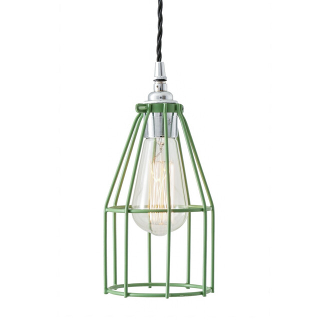 Raze Cage Pendant, Chrome, Sage Green