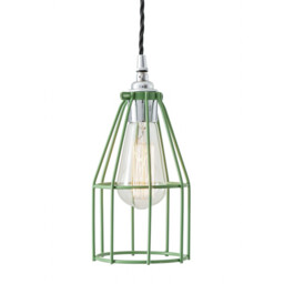 Raze Cage Pendant, Chrome, Sage Green
