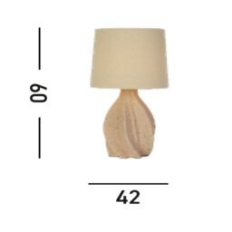 Adelaide Table Lamp, Cream Resin with White Linen Shad - thumbnail 5