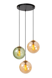 Monsaraz Retro Pendant light - Ø 35cm - 3xE27 - Green - thumbnail 1