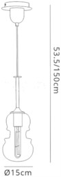 Sonata Ceiling Pendant 15cm Round, 1 x E27, Bronze - thumbnail 2
