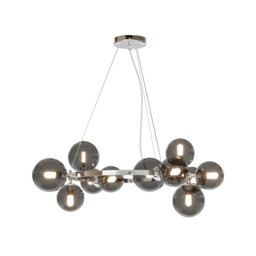 Maytoni Dallas Modern 1 Globe Pendant Ceiling Light Chrome, Smoky Shade, G9 - thumbnail 2