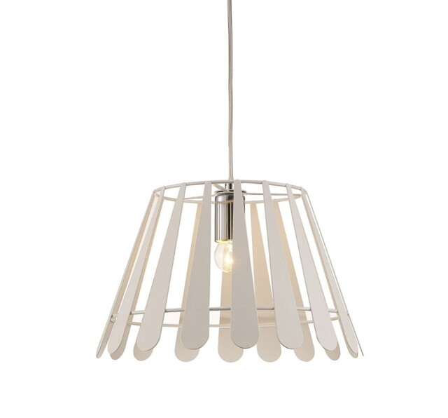 Somerset Ceiling Pendant 1 Light E27 White, Polished Chrome - image 1