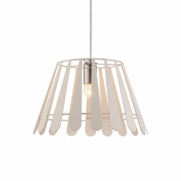 Somerset Ceiling Pendant 1 Light E27 White, Polished Chrome - thumbnail 5