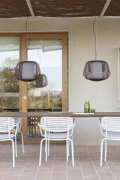 Nara Outdoor Pendant Ceiling Light Rust Brown 1x E27 IP65 - thumbnail 2
