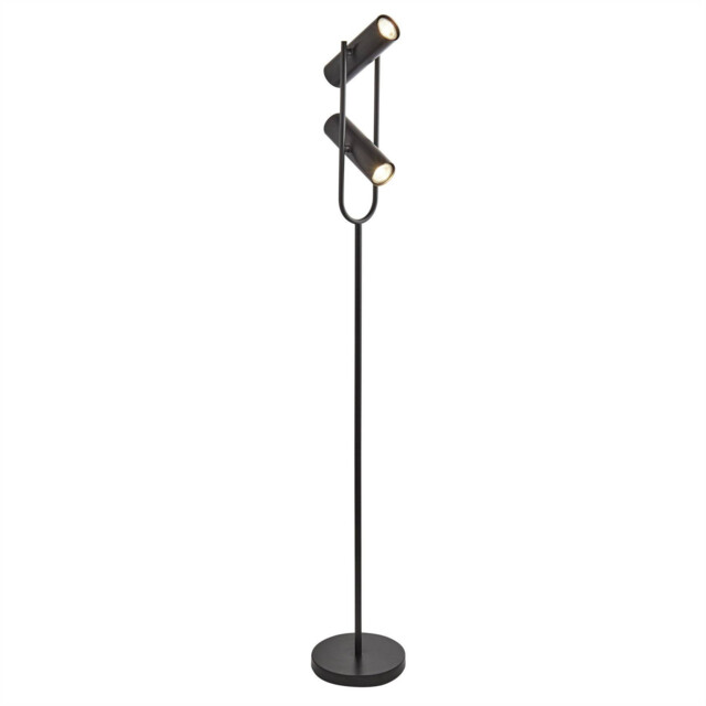 Telescope 2 Light Floor Lamp Matt Black, GU10 - image 1