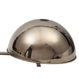 Dresden Flush Ceiling Lamp E27 With Round 31cm Metal Shade Matt Black, Polished Nickel, Frosted White - thumbnail 5