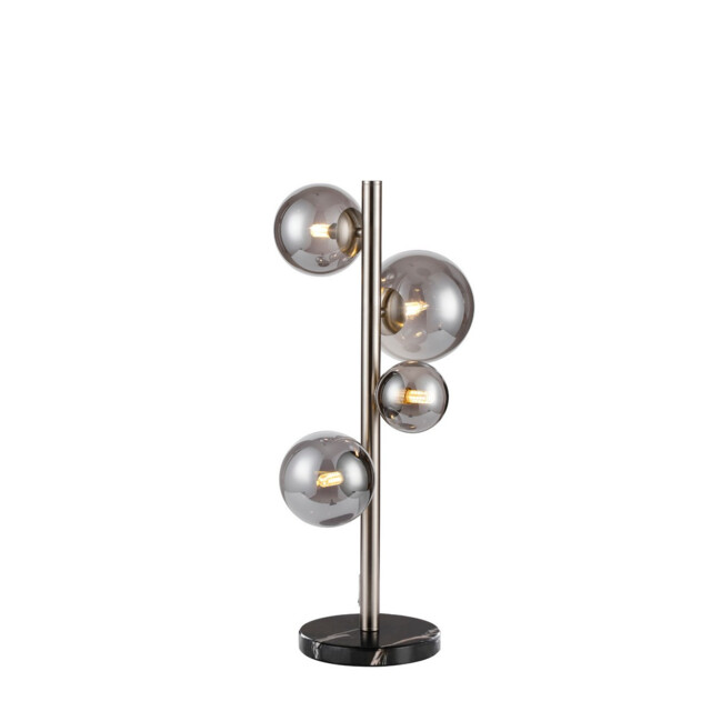 Marshall Table Lamp, 4 Light G9, Satin Nickel, Smoke Plated Glass - image 1