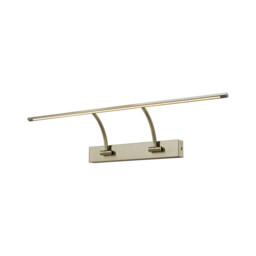 Walton Small 2 Arm Wall Lamp, Picturex, 14W LED, 3000K, 1070lm, Antique Brass - thumbnail 1
